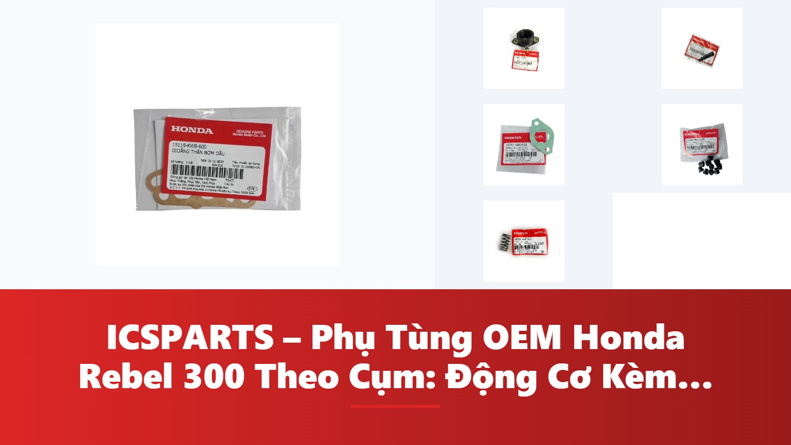 ICSPARTS – Phụ Tùng OEM Honda Rebel 300 Theo Cụm: Động Cơ Kèm Mã