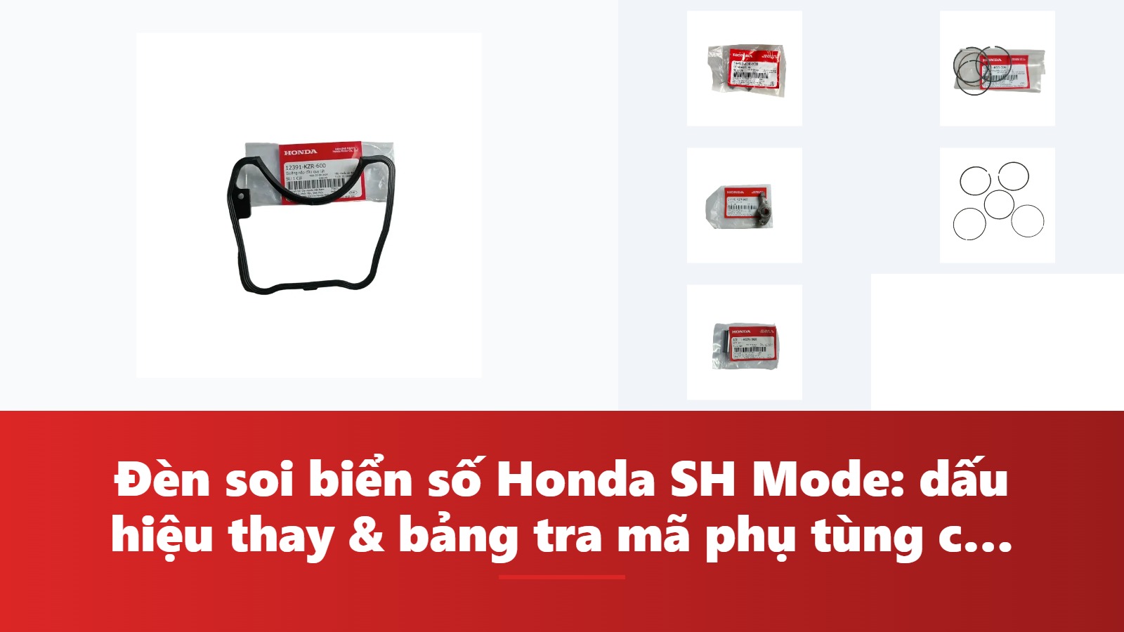 Đèn soi biển số Honda SH Mode: dấu hiệu thay & bảng tra mã phụ tùng chính hãng