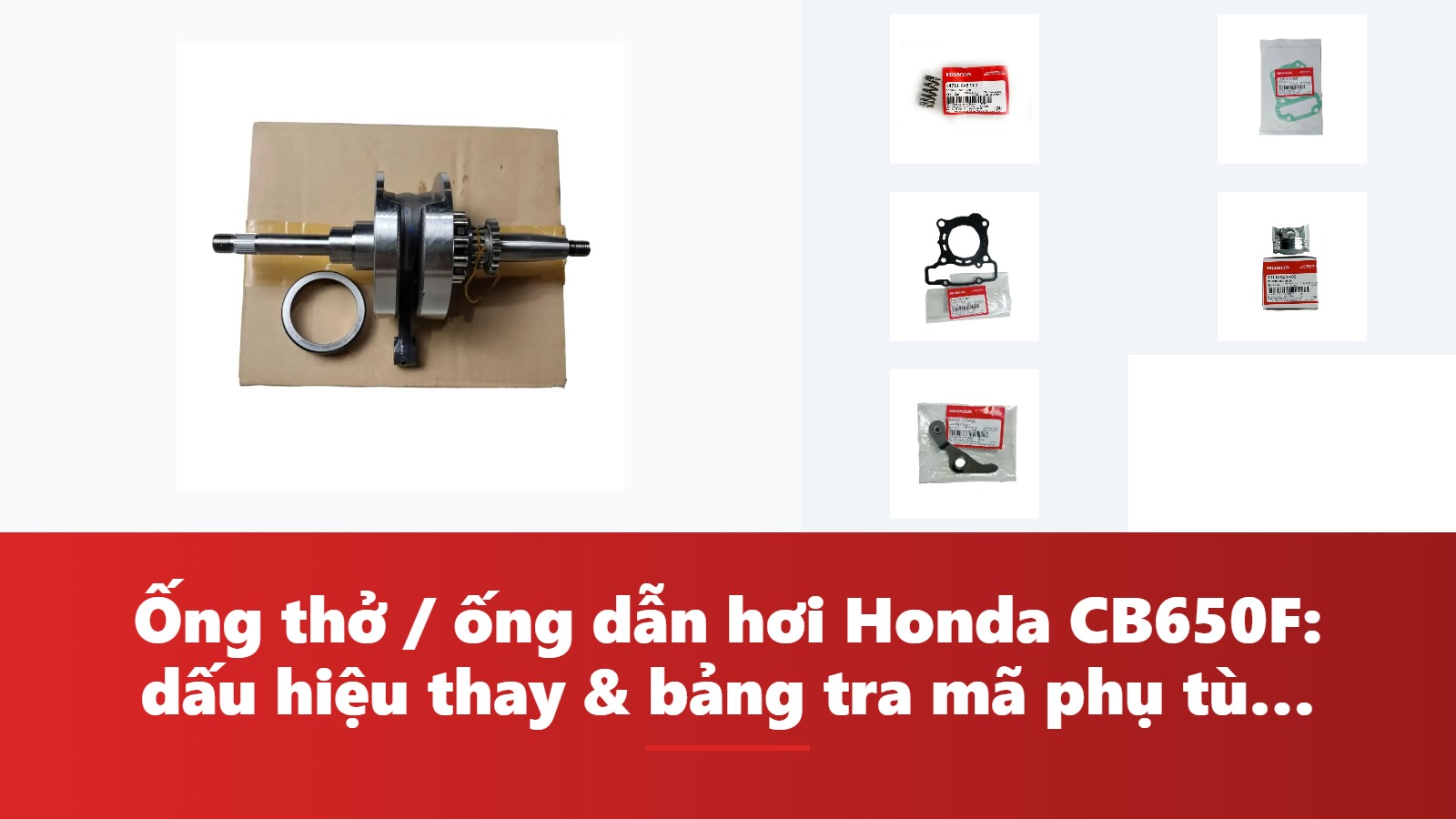 Ống thở / ống dẫn hơi Honda CB650F: dấu hiệu thay & bảng tra mã phụ tùng chính hãng