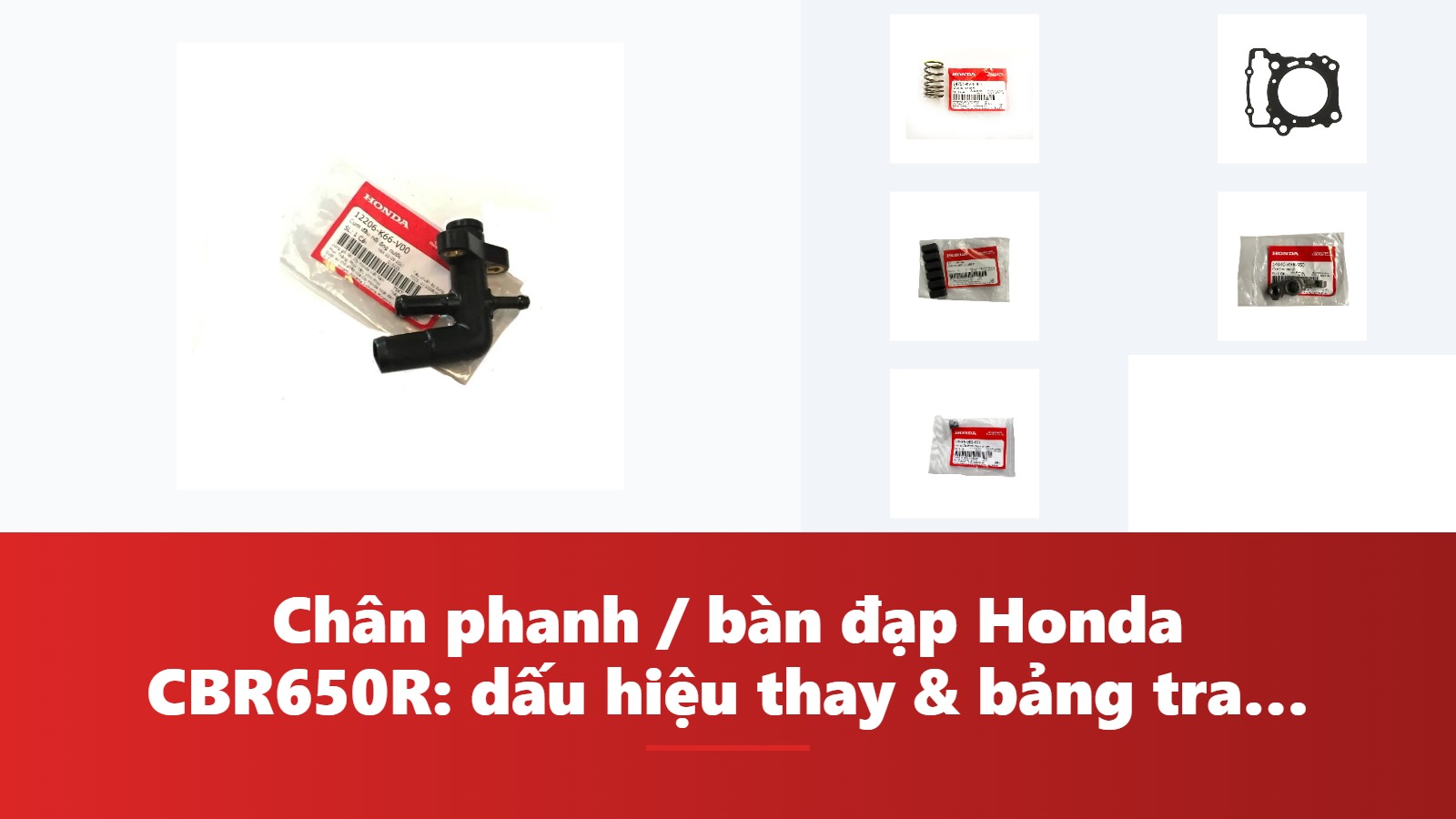 Chân phanh / bàn đạp Honda CBR650R: dấu hiệu thay & bảng tra mã phụ tùng chính hãng