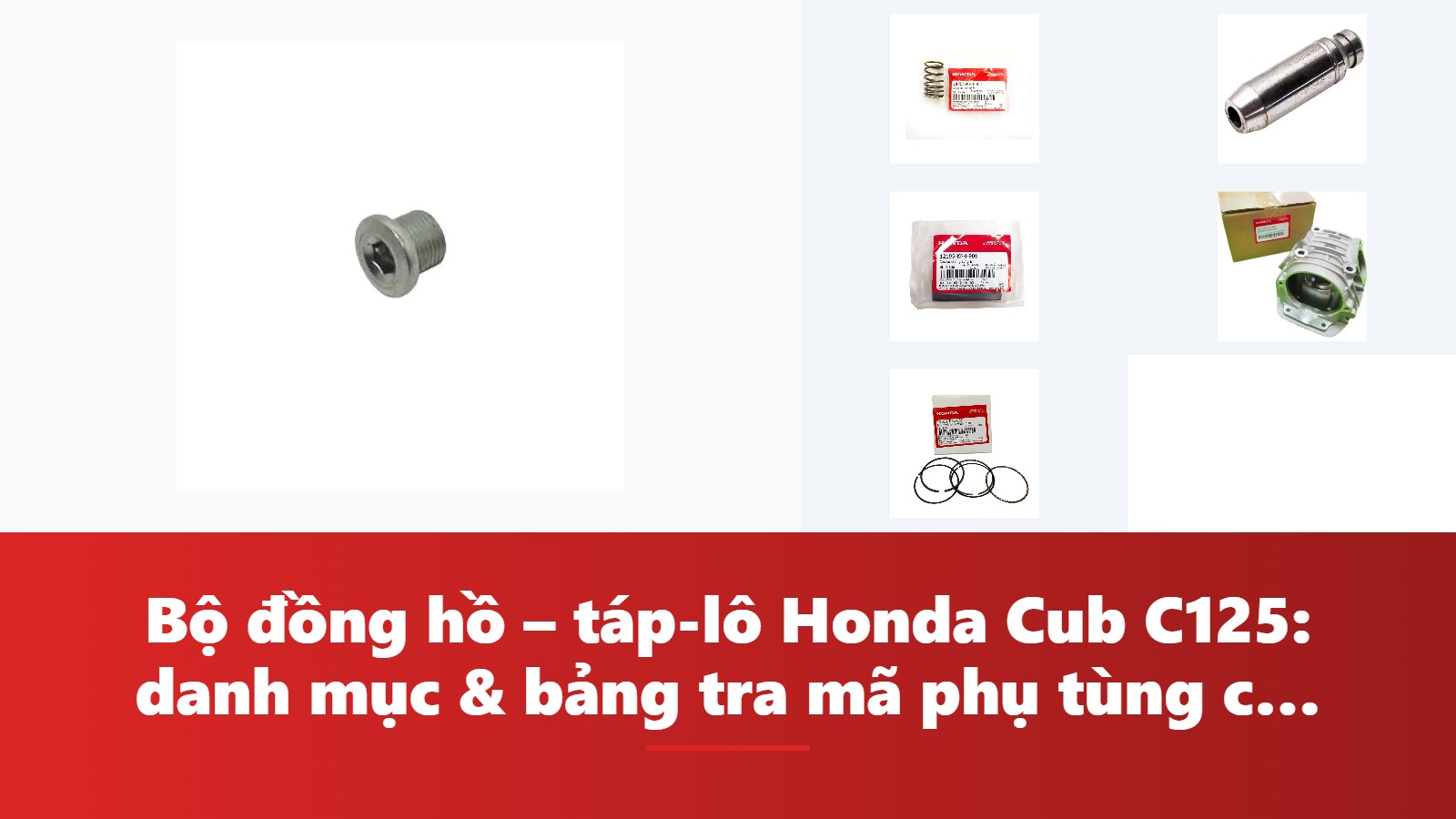 Bộ đồng hồ – táp-lô Honda Cub C125: danh mục & bảng tra mã phụ tùng chính hãng