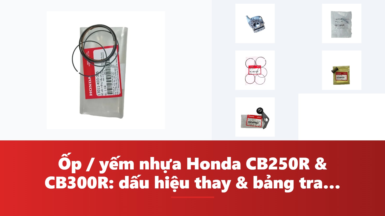 Ốp / yếm nhựa Honda CB250R & CB300R: dấu hiệu thay & bảng tra mã phụ tùng chính hãng