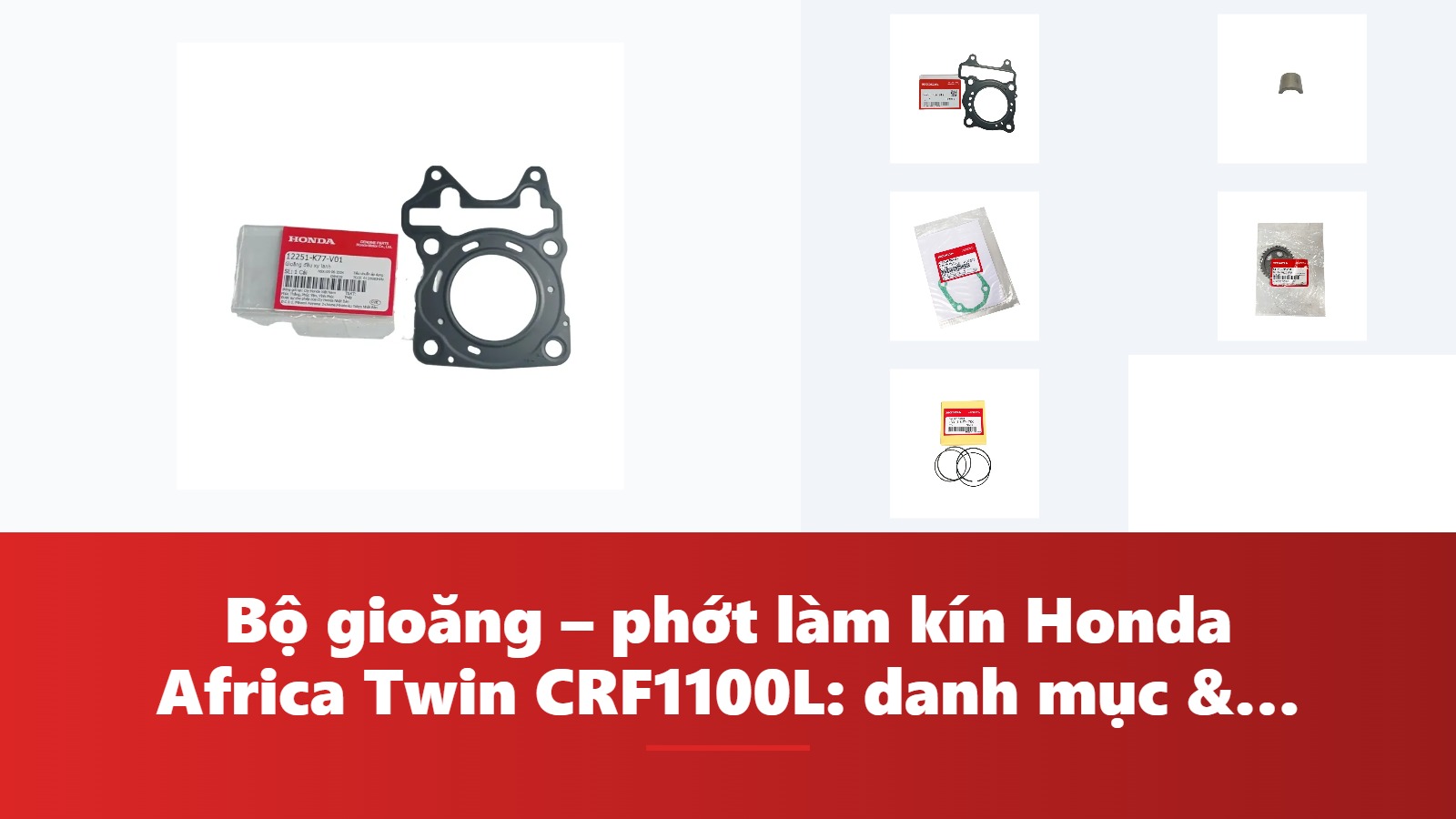Bộ gioăng – phớt làm kín Honda Africa Twin CRF1100L: danh mục & bảng tra mã phụ tùng chính hãng