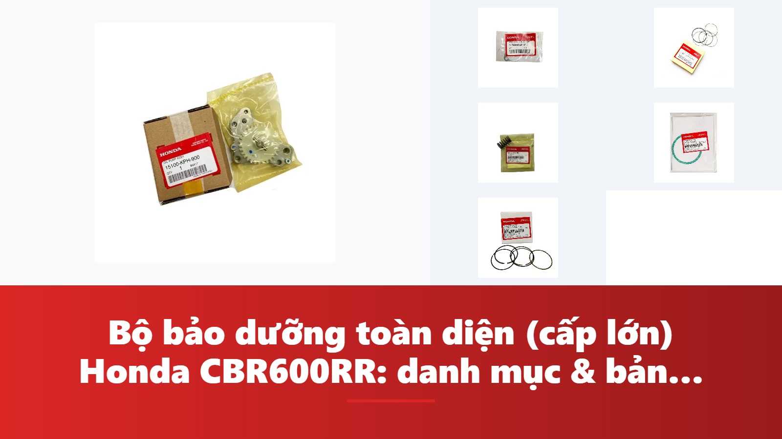 Bộ bảo dưỡng toàn diện (cấp lớn) Honda CBR600RR: danh mục & bảng tra mã phụ tùng chính hãng