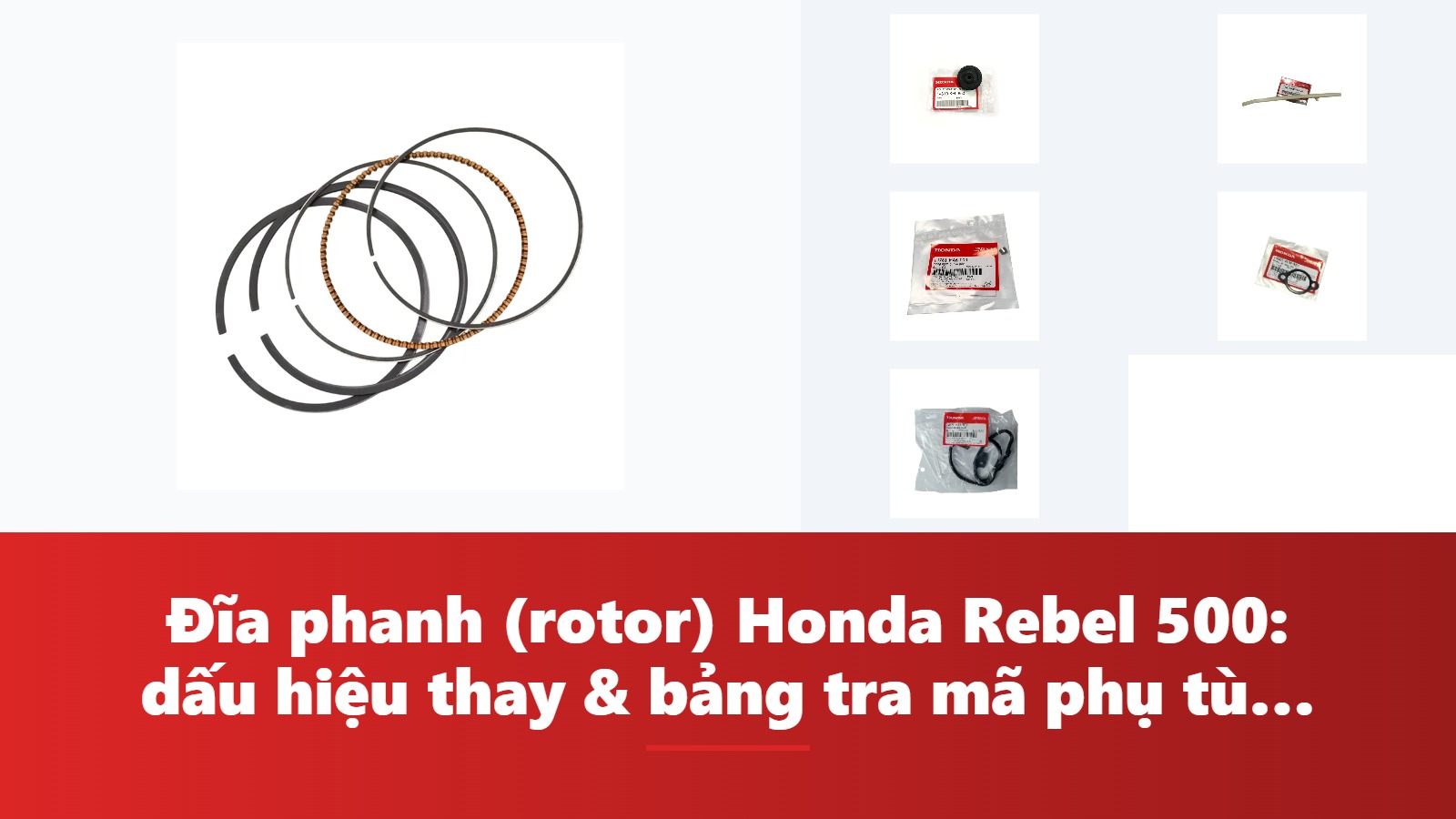 Đĩa phanh (rotor) Honda Rebel 500: dấu hiệu thay & bảng tra mã phụ tùng chính hãng