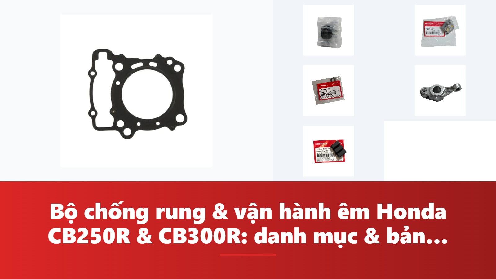 Bộ chống rung & vận hành êm Honda CB250R & CB300R: danh mục & bảng tra mã phụ tùng chính hãng