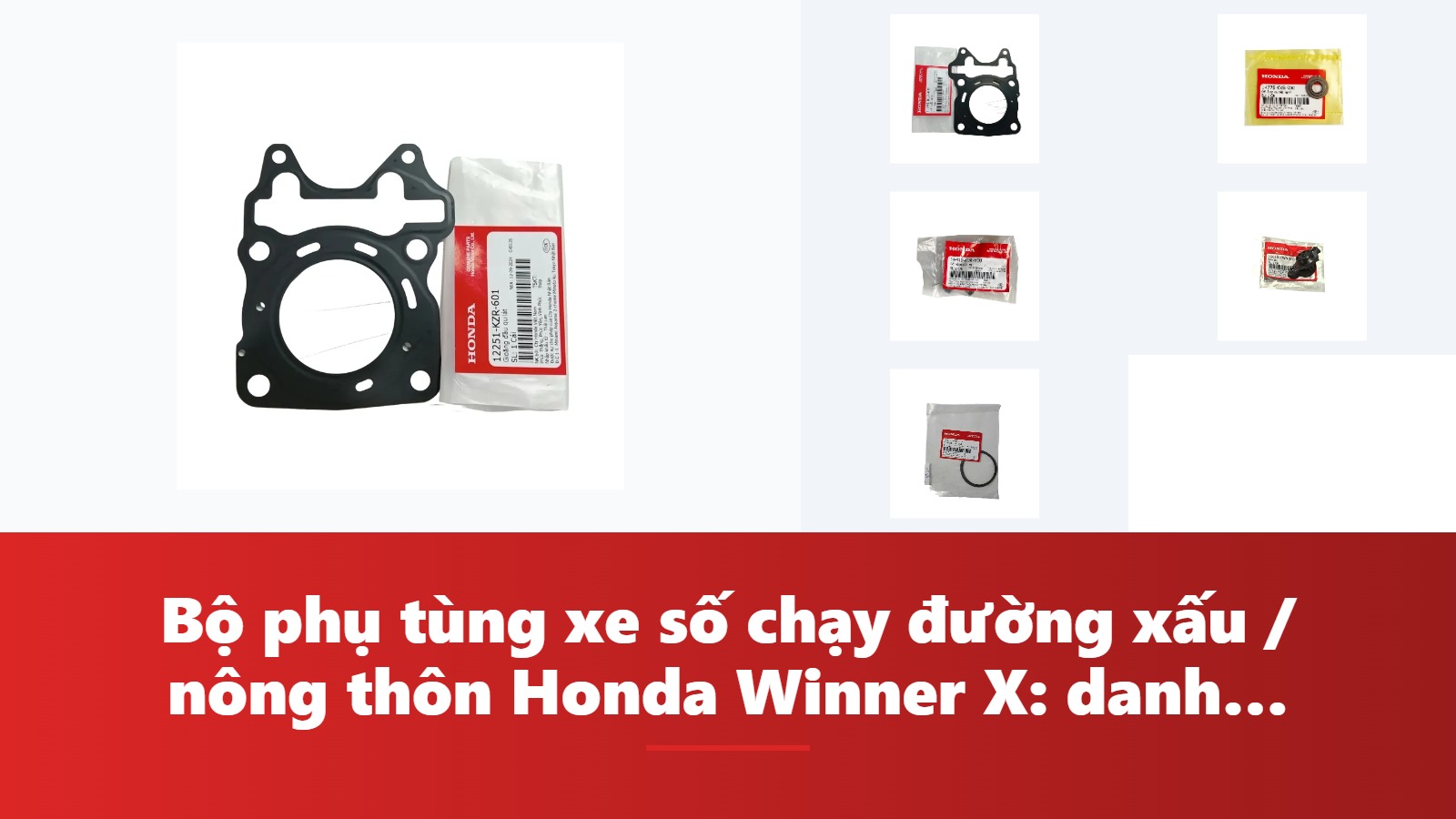 Bộ phụ tùng xe số chạy đường xấu / nông thôn Honda Winner X: danh mục & bảng tra mã phụ tùng chính hãng