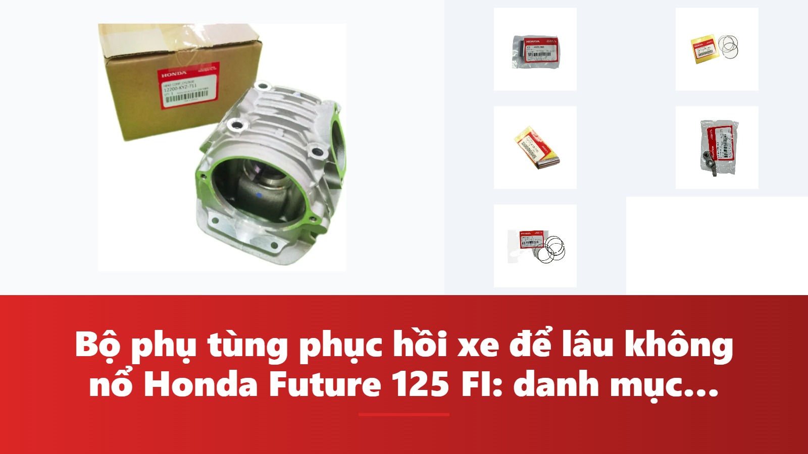 Bộ phụ tùng phục hồi xe để lâu không nổ Honda Future 125 FI: danh mục & bảng tra mã phụ tùng chính hãng