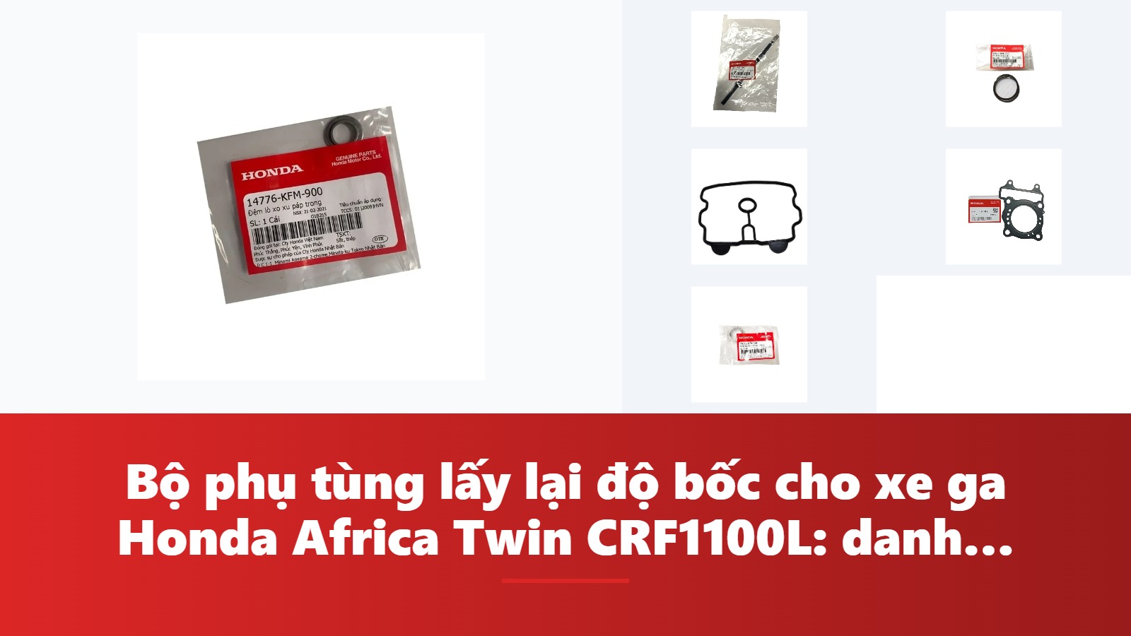 Bộ phụ tùng lấy lại độ bốc cho xe ga Honda Africa Twin CRF1100L: danh mục & bảng tra mã phụ tùng chính hãng