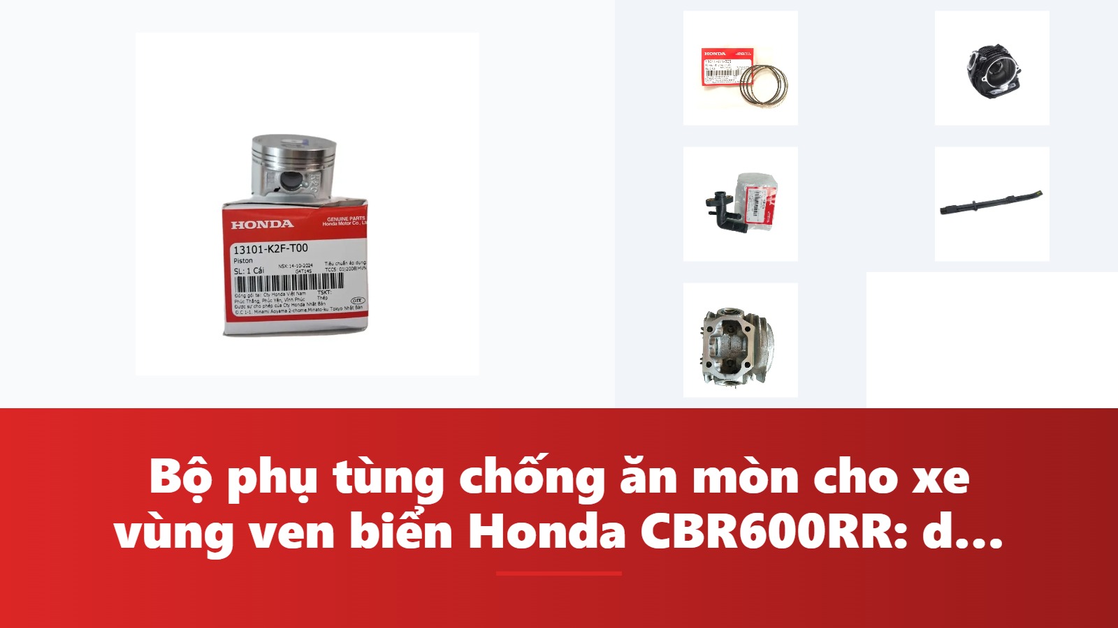 Bộ phụ tùng chống ăn mòn cho xe vùng ven biển Honda CBR600RR: dấu hiệu, chẩn đoán & bảng tra mã phụ tùng chính hãng