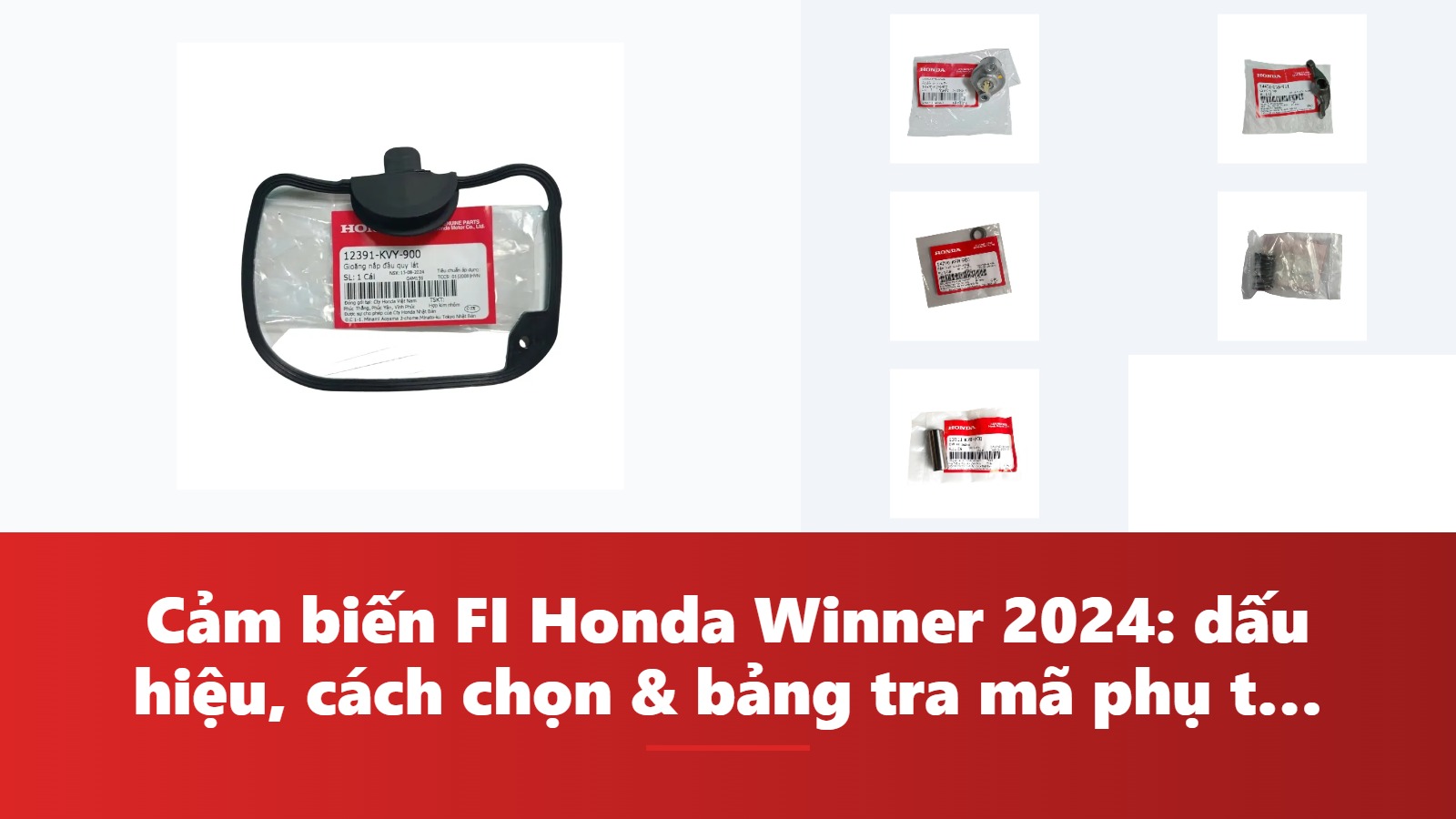 Cảm biến FI Honda Winner 2024: dấu hiệu, cách chọn & bảng tra mã phụ tùng chính hãng