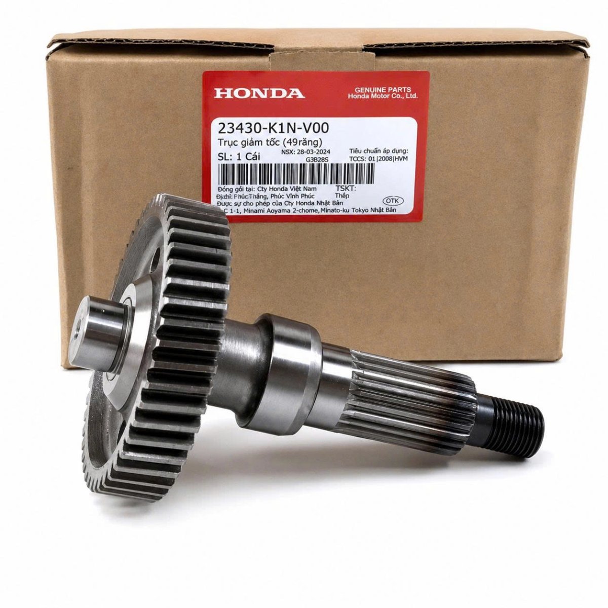Trục giảm tốc (49răng) 23430-K1N-V00 HONDA SH MODE
