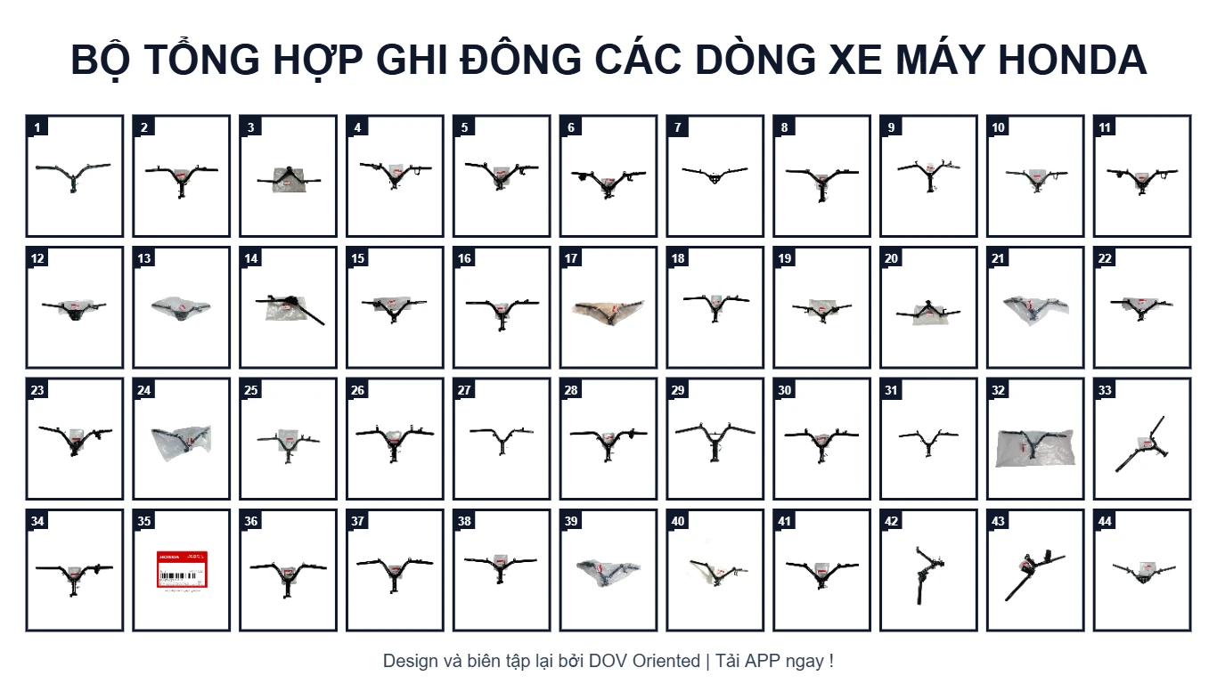 EPC BỘ TỔNG HỢP GHI ĐÔNG CÁC DÒNG XE MÁY HONDA