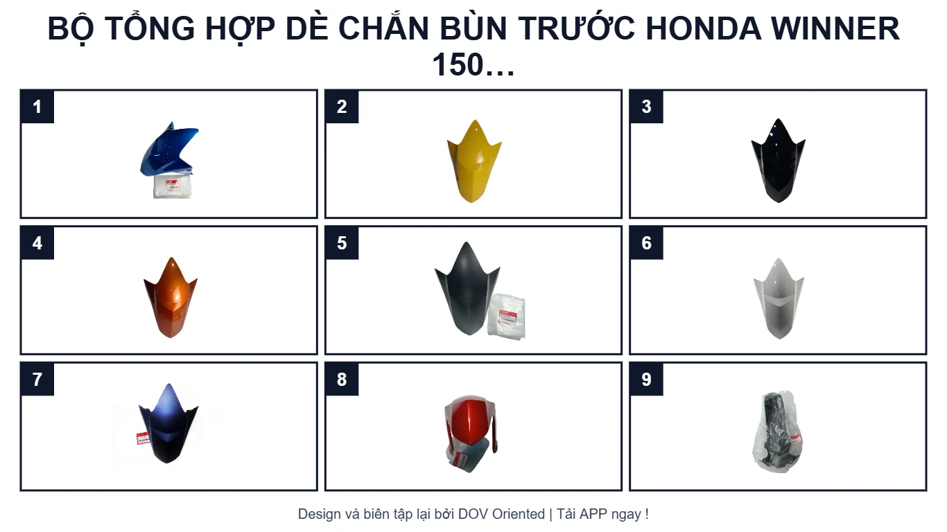 Sơ đồ EPC BỘ TỔNG HỢP DÈ CHẮN BÙN TRƯỚC HONDA WINNER 150 (2016 - 2019)