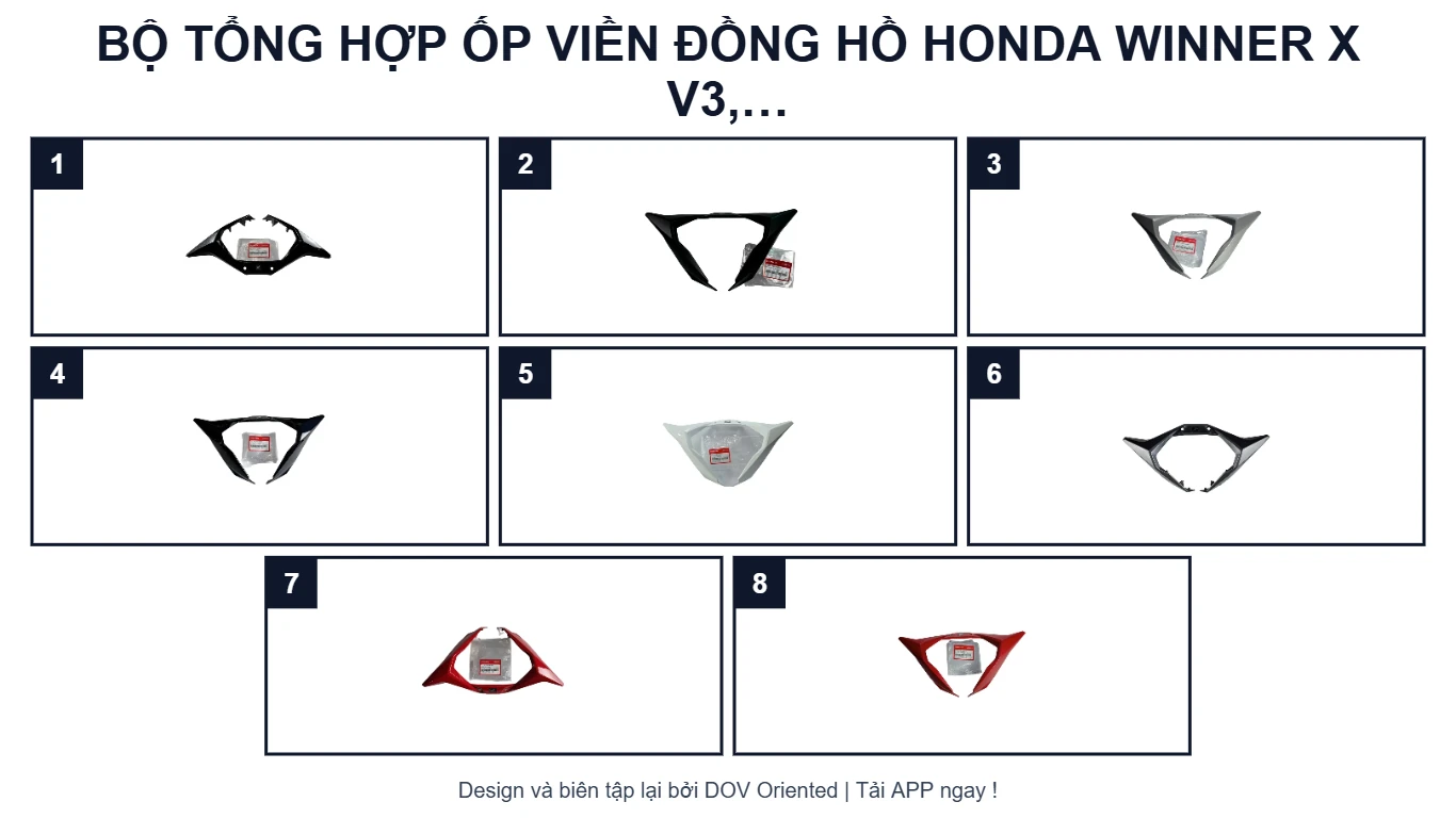 Sơ đồ EPC BỘ TỔNG HỢP ỐP VIỀN ĐỒNG HỒ HONDA WINNER X V3, LẮP VỪA WINNER X V2