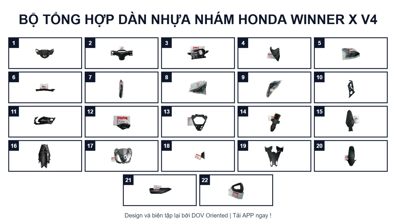 Sơ đồ EPC BỘ TỔNG HỢP DÀN NHỰA NHÁM HONDA WINNER X V4