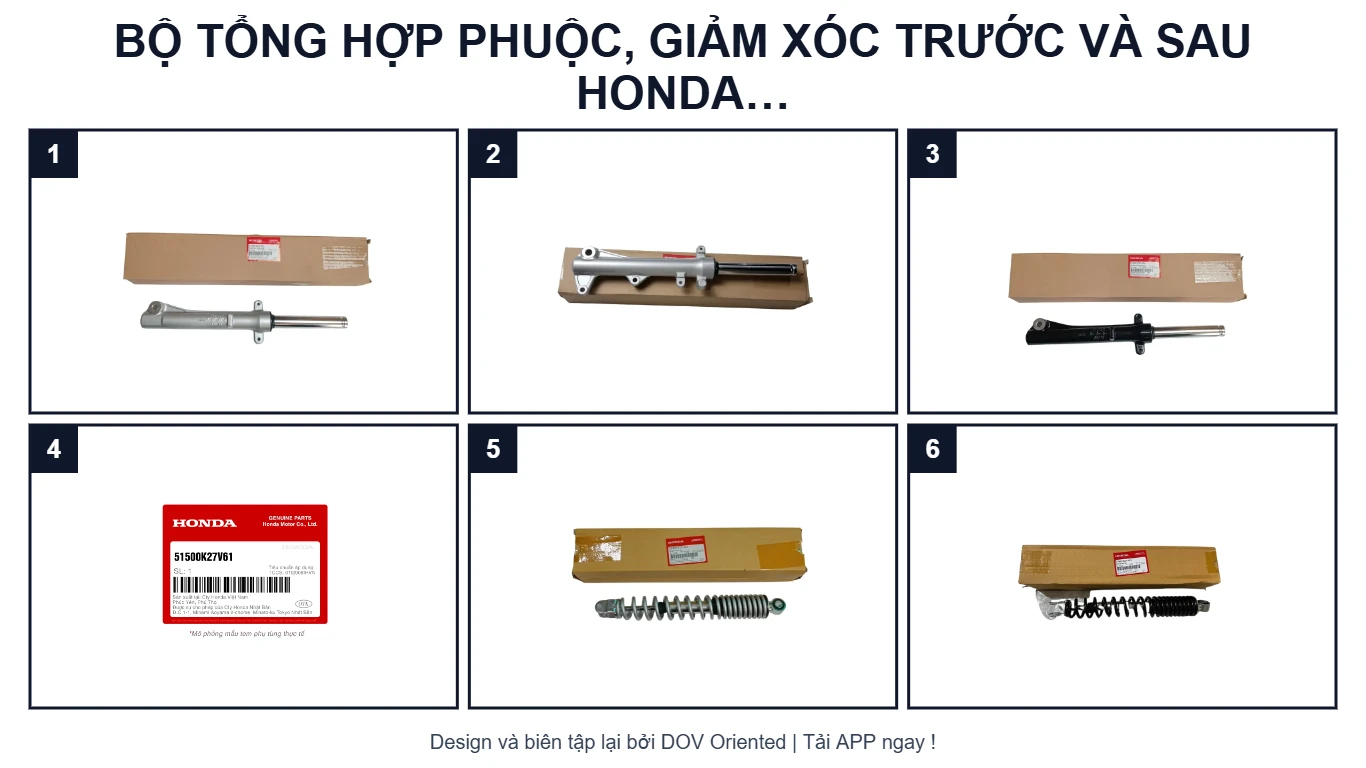 Sơ đồ EPC BỘ TỔNG HỢP PHUỘC, GIẢM XÓC TRƯỚC VÀ SAU HONDA AIR BLADE 125 (12/2012-11/2015)