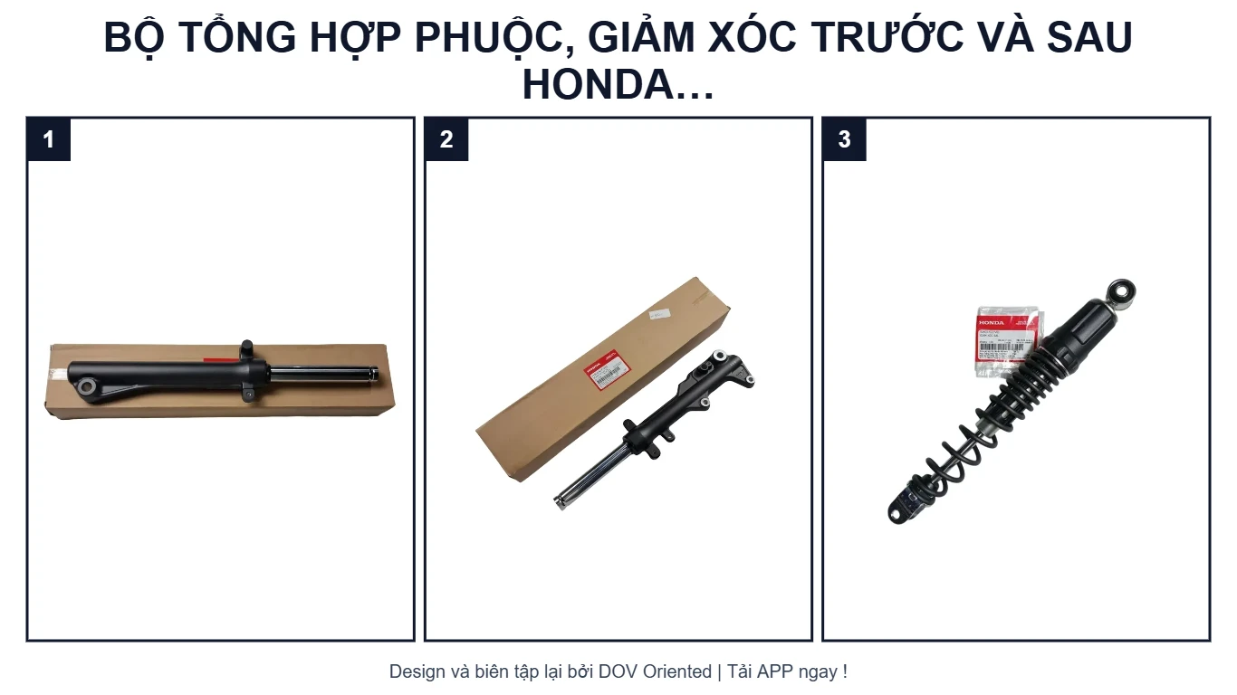 Sơ đồ EPC BỘ TỔNG HỢP PHUỘC, GIẢM XÓC TRƯỚC VÀ SAU HONDA AIR BLADE 125 / AIR BLADE 160 K2Z K3A (2023+)