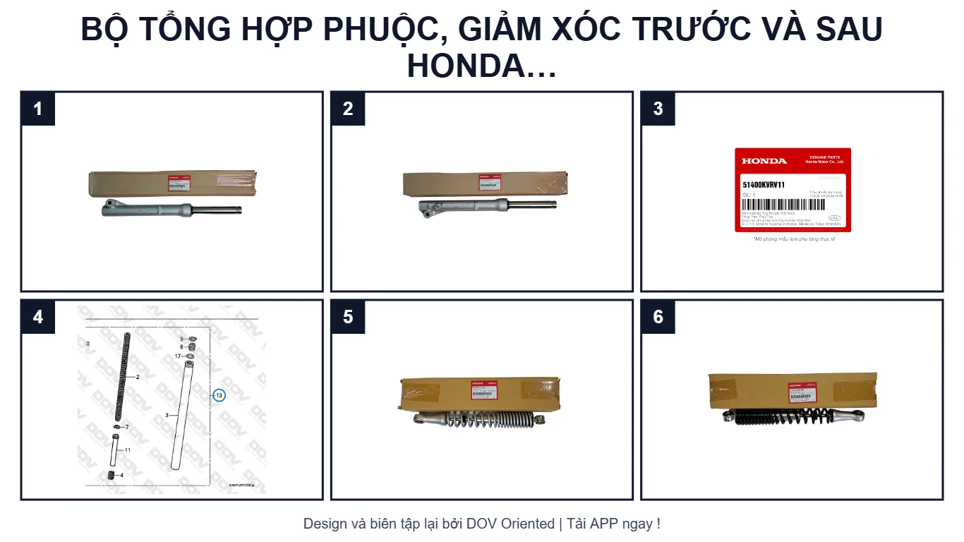 EPC BỘ TỔNG HỢP PHUỘC, GIẢM XÓC TRƯỚC VÀ SAU HONDA WAVE 100 KWYP (2013)