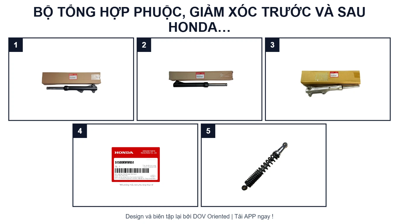 EPC BỘ TỔNG HỢP PHUỘC, GIẢM XÓC TRƯỚC VÀ SAU HONDA WAVE 110 RSX (09/2009-03/2012)