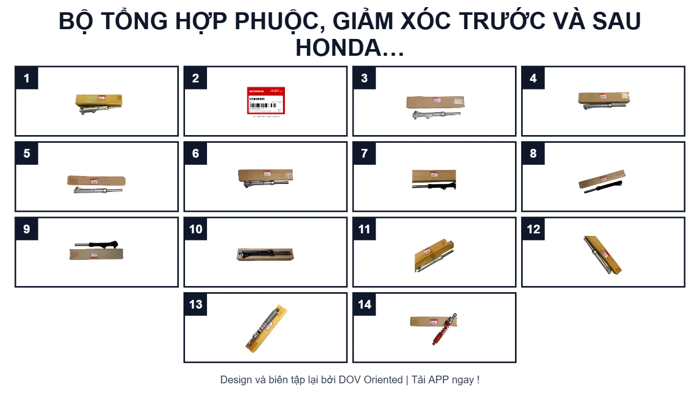 EPC BỘ TỔNG HỢP PHUỘC, GIẢM XÓC TRƯỚC VÀ SAU HONDA WAVE 110 RSX (2014-2018)
