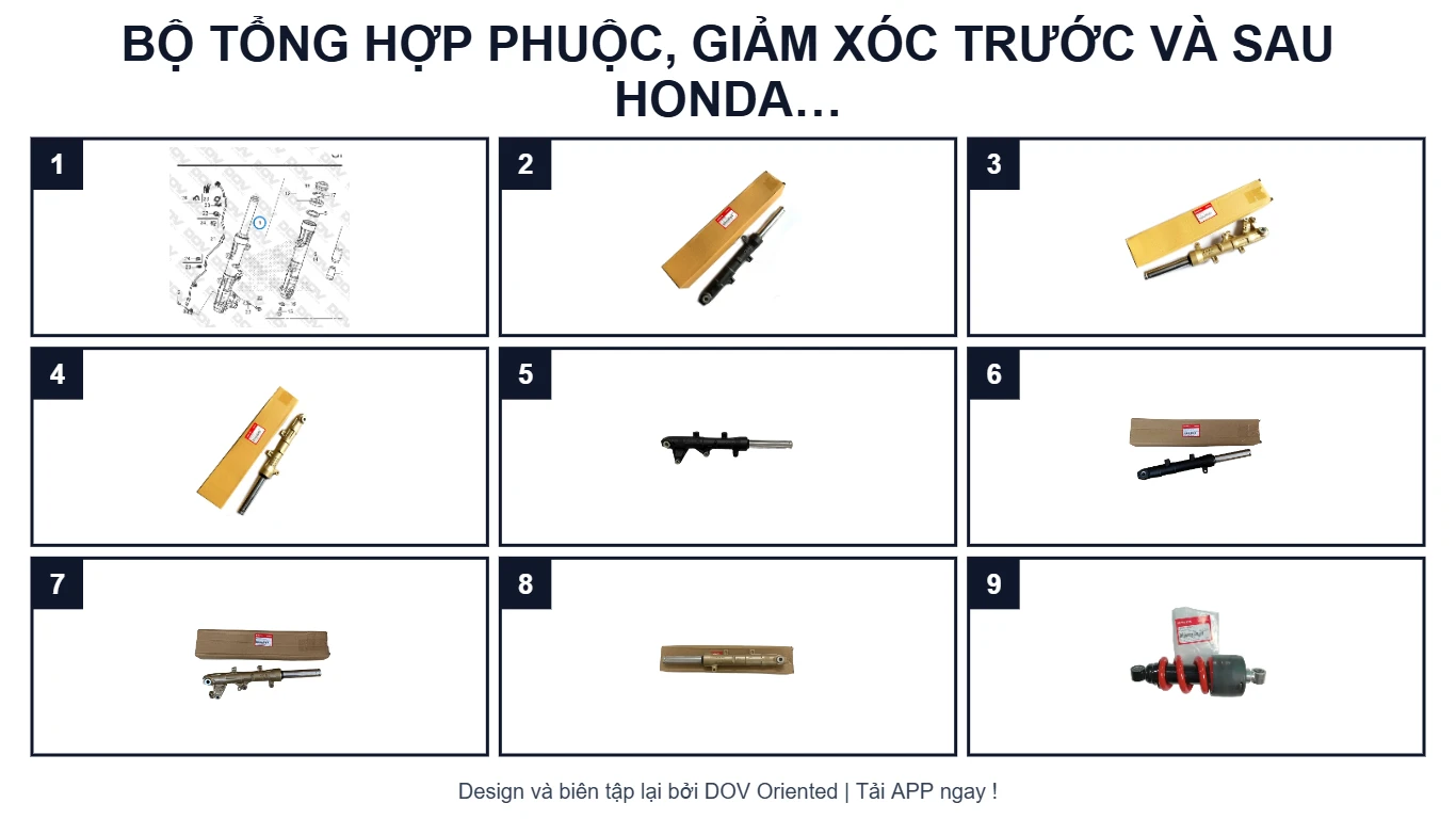 EPC BỘ TỔNG HỢP PHUỘC, GIẢM XÓC TRƯỚC VÀ SAU HONDA WINNER X (2022+) (K2P)