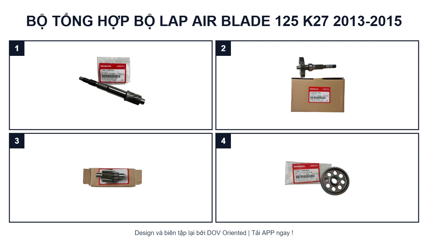 Sơ đồ EPC BỘ TỔNG HỢP BỘ LAP AIR BLADE 125 K27 2013-2015