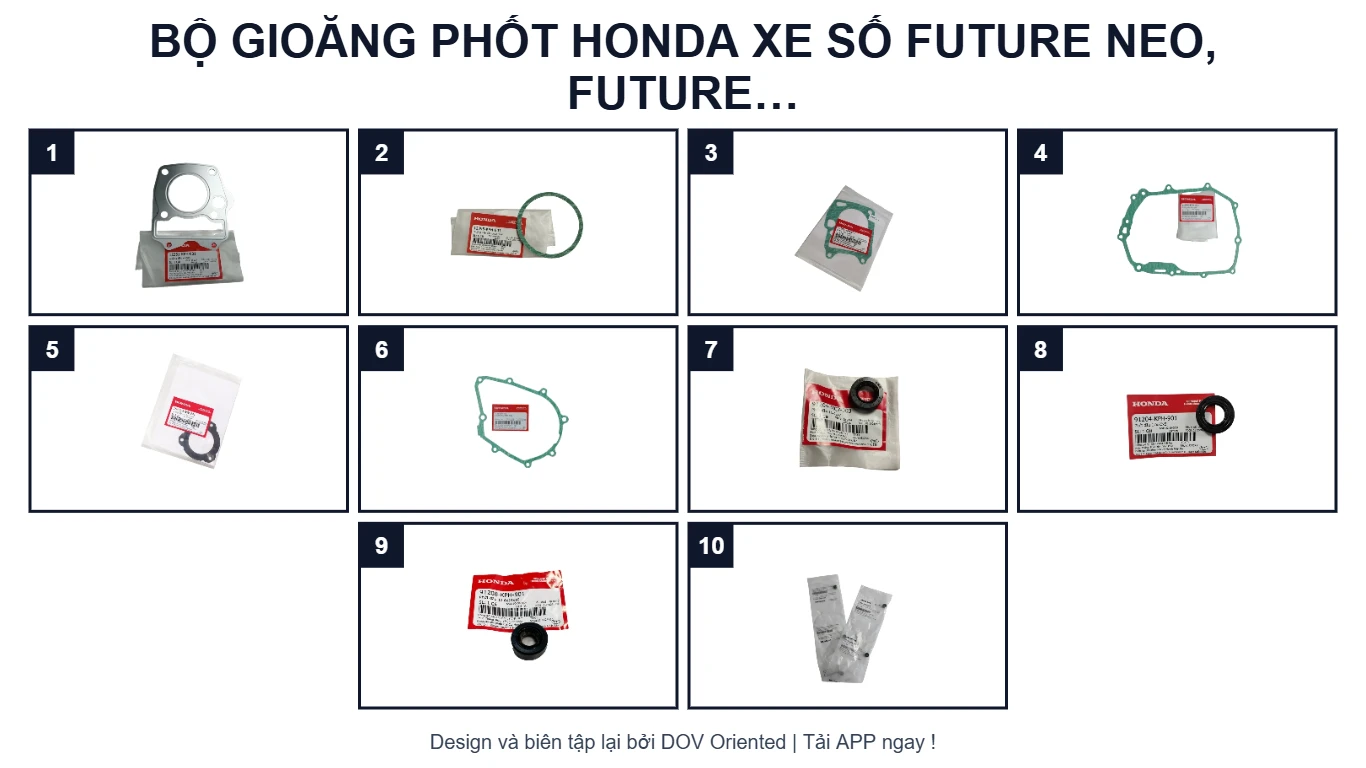 EPC Bộ Gioăng phốt HONDA xe số Future neo, Future X