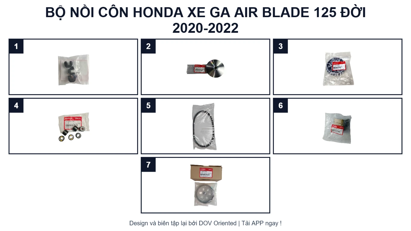 EPC Bộ nồi côn HONDA xe ga Air Blade 125 đời 2020-2022