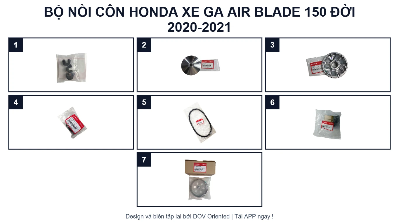 EPC Bộ nồi côn HONDA xe ga Air Blade 150 đời 2020-2021