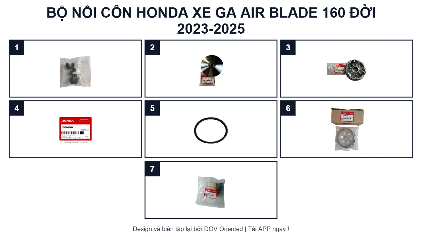 EPC Bộ nồi côn HONDA xe ga Air Blade 160 đời 2023-2025