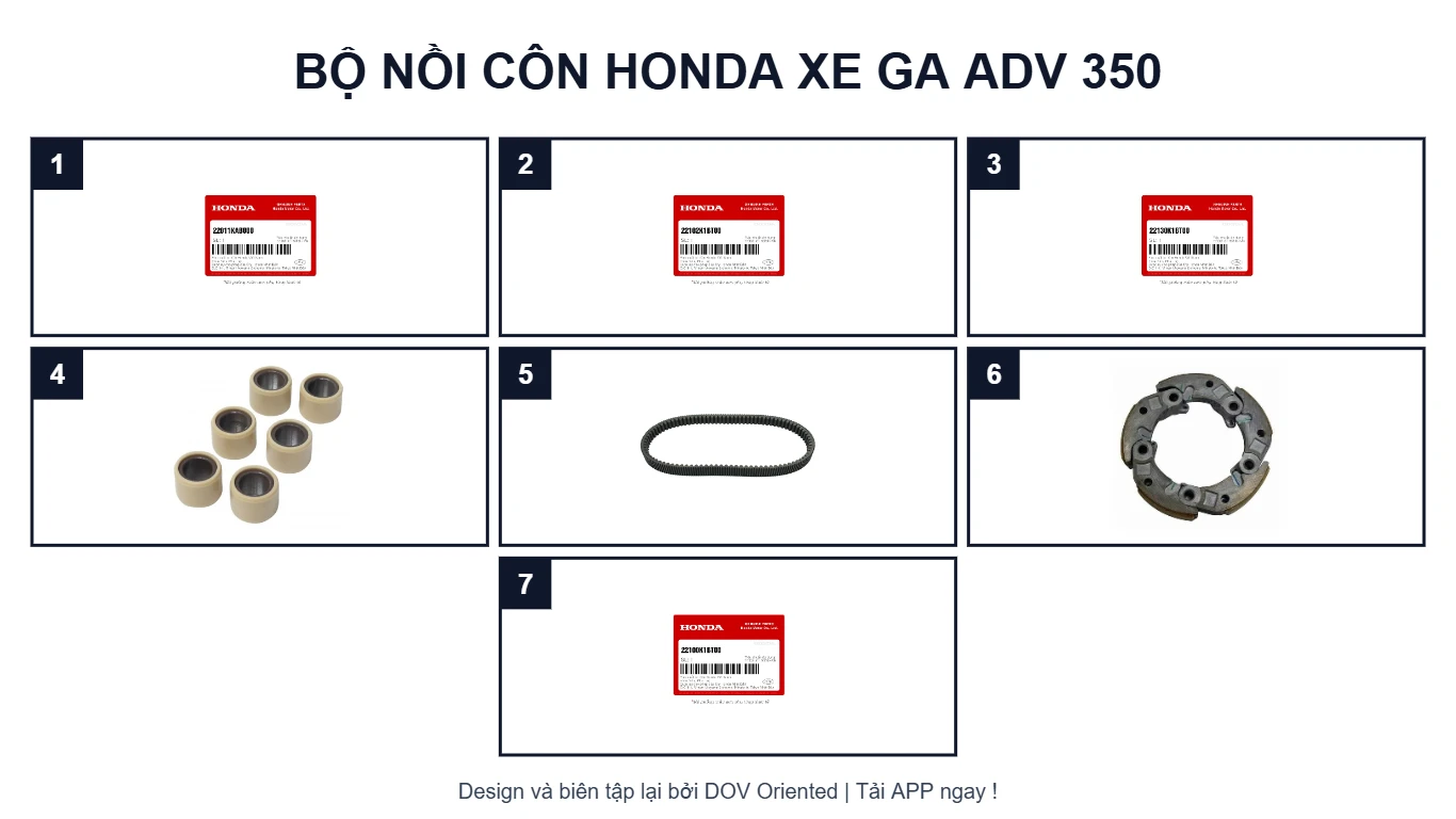EPC Bộ nồi côn HONDA xe ga ADV 350