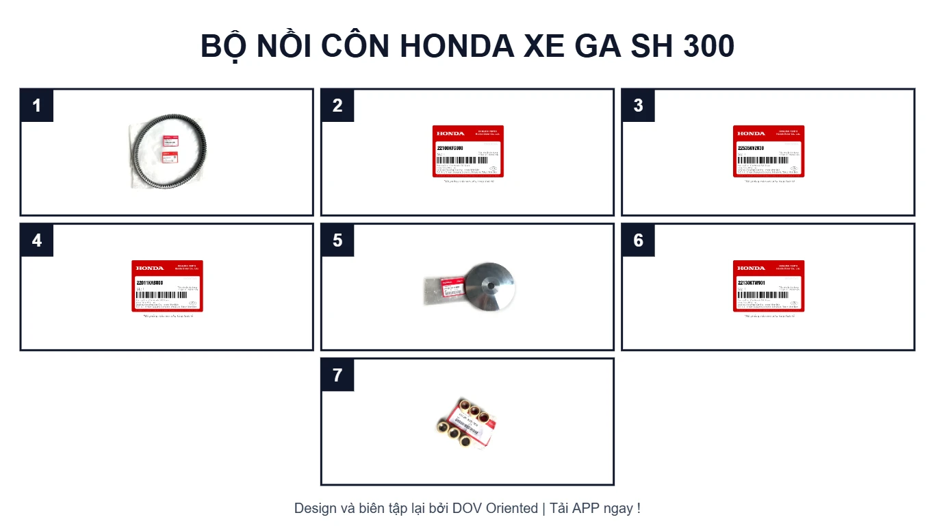 EPC Bộ nồi côn HONDA xe ga SH 300