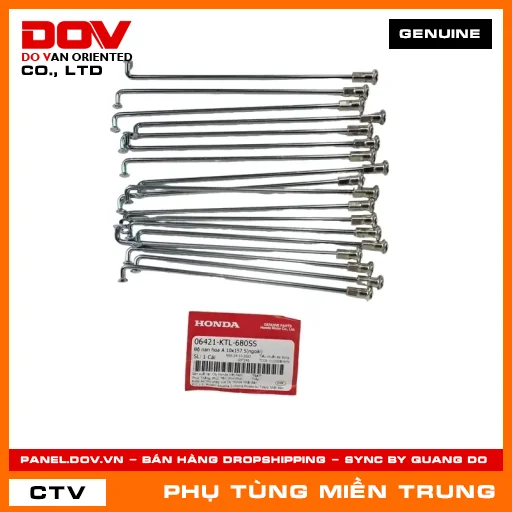 BỘ NAN HOA A 10X157.5(NGOÀI) HONDA CHÍNH HÃNG (MÃ: 06421KTL680SS) — 06421KTL680SS