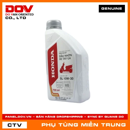 CHAI DẦU ĐỘNG CƠ XE GA SL-MB10W-30 700ML HONDA CHÍNH HÃNG (MÃ: 082322MBK0LVD) — 082322MBK0LVD