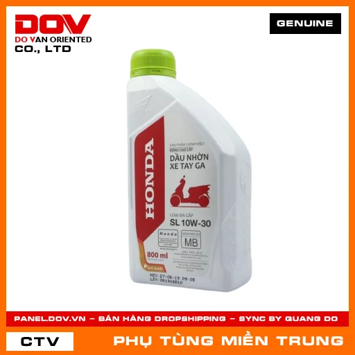 CHAI DẦU ĐỘNG CƠ XE GA SL-MB10W-30 800ML HONDA CHÍNH HÃNG (MÃ: 082322MBK8LVD) — 082322MBK8LVD
