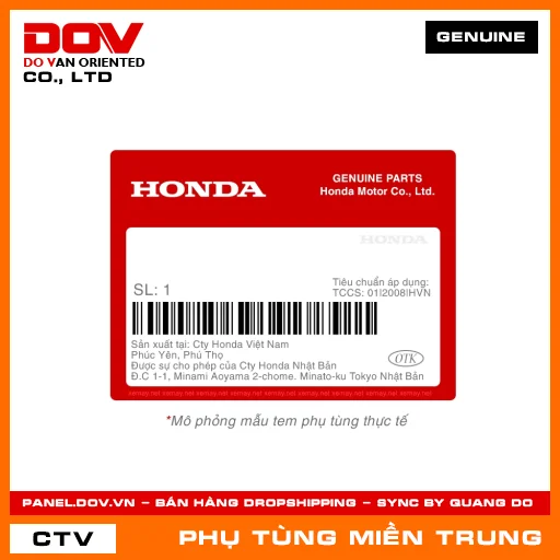 ÁO MƯA ĐỎ HONDA CHÍNH HÃNG (MÃ: 08AP1DALRCRED) — 08AP1DALRCRED