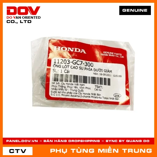 ỐNG LÓT CAO SU PHÍA DƯỚI GIẢM HONDA CHÍNH HÃNG (MÃ: 11203GC7300) — 11203GC7300