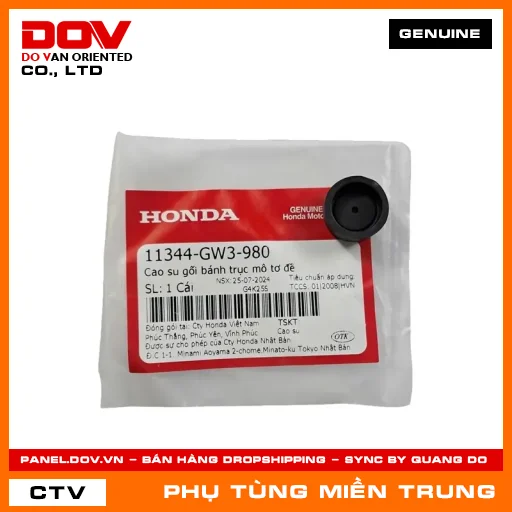 CAO SU GỐI BÁNH TRỤC MÔ TƠ ĐỀ HONDA CHÍNH HÃNG (MÃ: 11344GW3980) — 11344GW3980