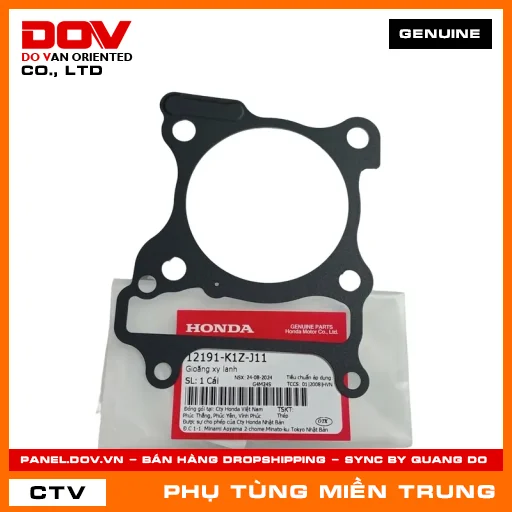 GIOĂNG XY LANH HONDA CHÍNH HÃNG (MÃ: 12191K1ZJ11) — 12191K1ZJ11