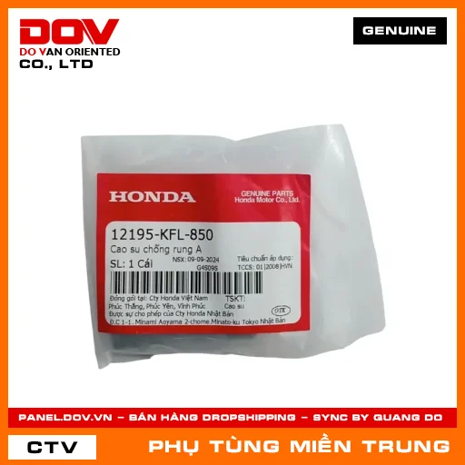 CAO SU CHỐNG RUNG A HONDA CHÍNH HÃNG (MÃ: 12195KFL850) — 12195KFL850