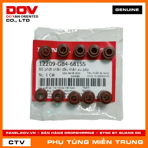 BỘ PHỚT CHẮN DẦU THÂN XU PÁP HONDA CHÍNH HÃNG (MÃ: 12209GB4681SS) — 12209GB4681SS