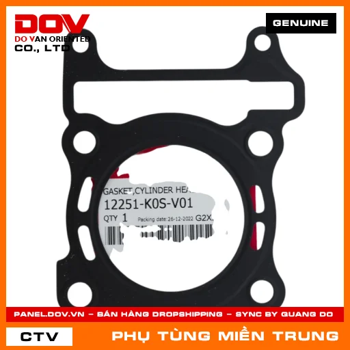 GIOĂNG MẶT XY LANH MÁY HONDA CHÍNH HÃNG (MÃ: 12251K0SV01) — 12251K0SV01