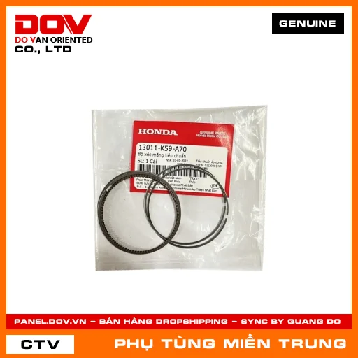 BỘ XÉC MĂNG TIÊU CHUẨN HONDA CHÍNH HÃNG (MÃ: 13011K59A70) — 13011K59A70