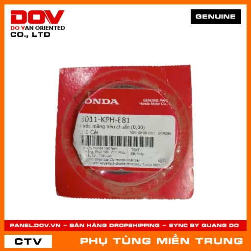 BỘ XÉC MĂNG TIÊU CHUẨN (0,00) HONDA CHÍNH HÃNG (MÃ: 13011KPH881) — 13011KPH881