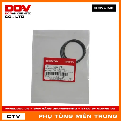 BỘ XÉC MĂNG TIÊU CHUẨN (0.00) HONDA CHÍNH HÃNG (MÃ: 13011KWW740) — 13011KWW740
