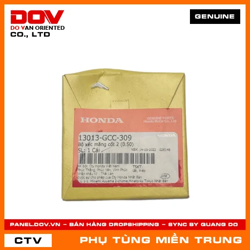 BỘ XÉC MĂNG CỐT 2 (0.50) HONDA CHÍNH HÃNG (MÃ: 13013GCC309) — 13013GCC309