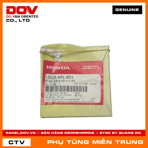 BỘ XÉC MĂNG CỐT 4 (1.00) HONDA CHÍNH HÃNG (MÃ: 13015KFL851) — 13015KFL851
