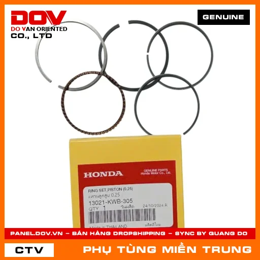 BỘ XÉC MĂNG CỐT 1 (0.25) HONDA CHÍNH HÃNG (MÃ: 13021KWB305) — 13021KWB305