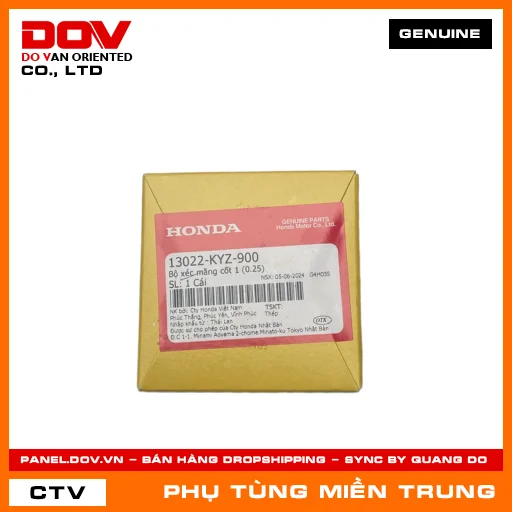 BỘ XÉC MĂNG CỐT 1 (0.25) HONDA CHÍNH HÃNG (MÃ: 13022KYZ900) — 13022KYZ900